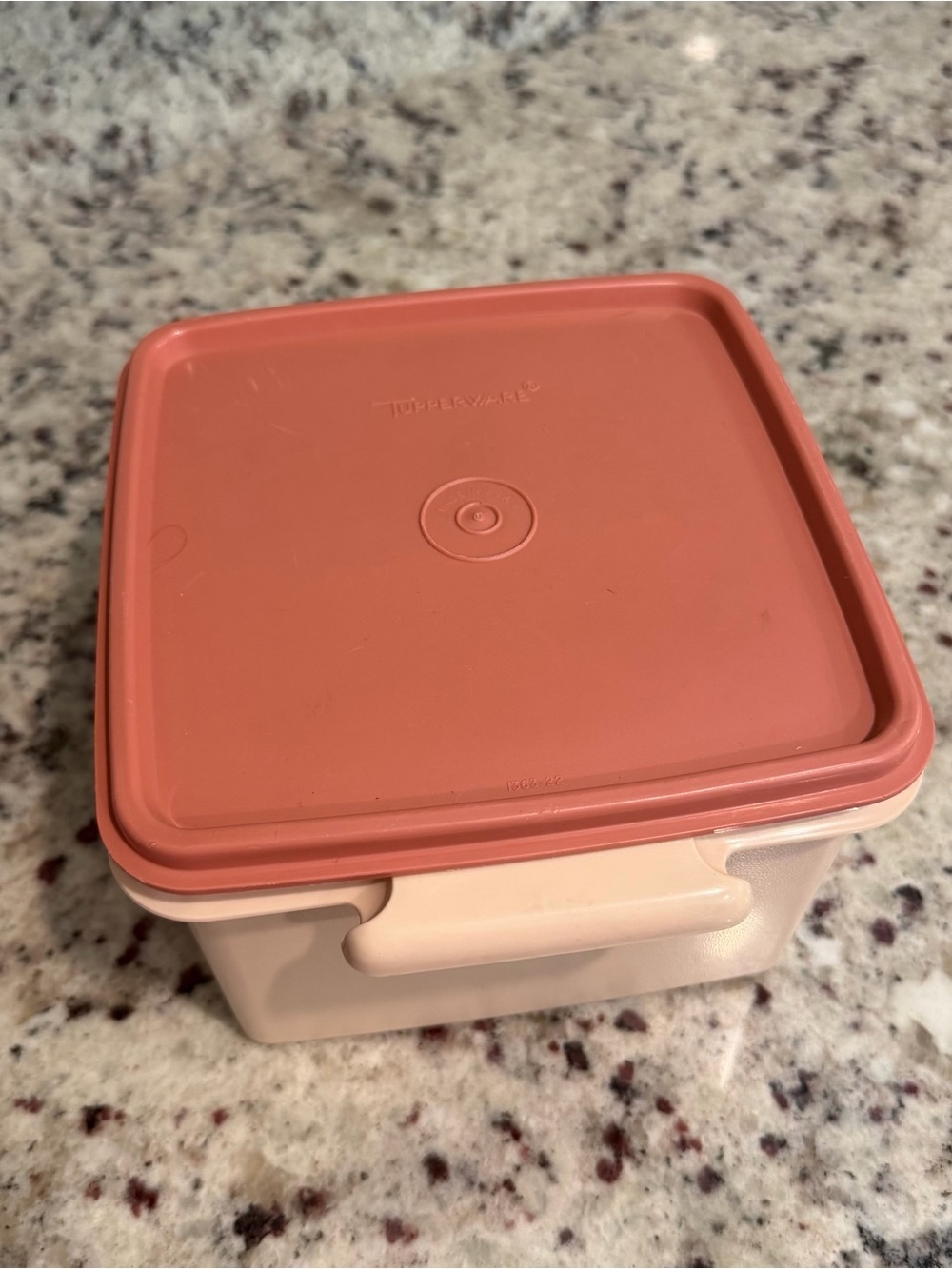 Vintage Tupperware Square Away Lunch Keeper #1674 Mauve